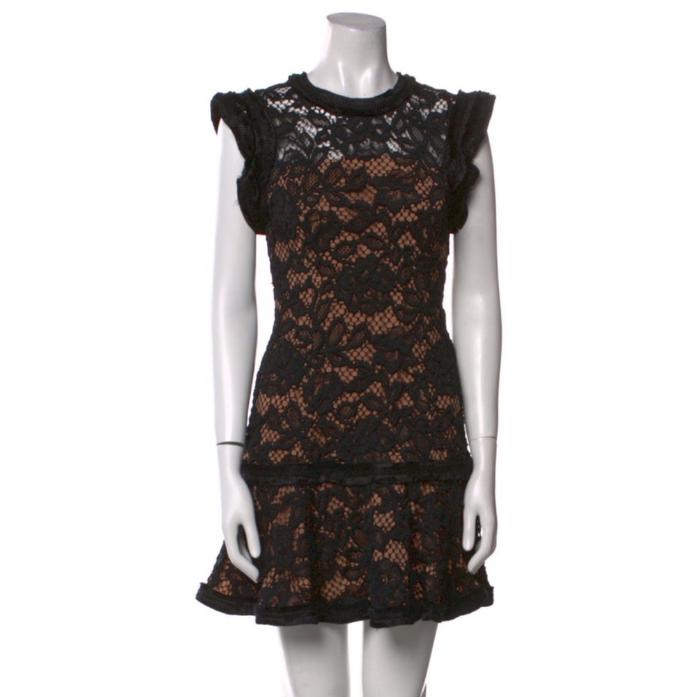 Alexis Women's Raffia Flounce Lace Mini Dress